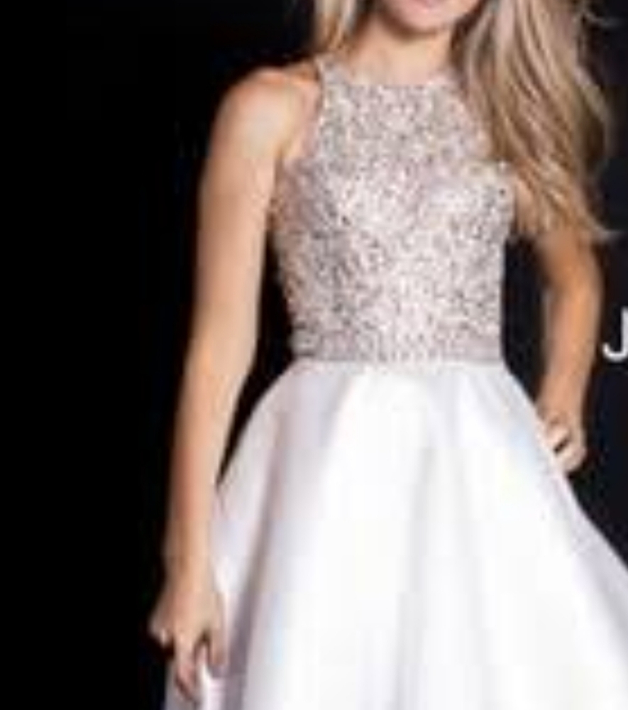 Jeweled white jeweled rhinestone flower girl dress gown 10